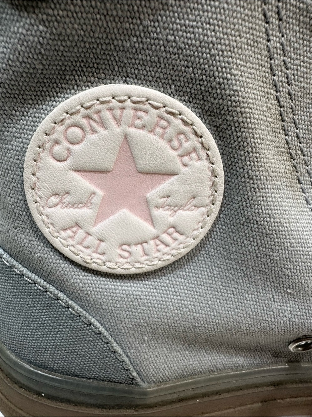CONVERSE ALL STAR CHUCK TAYLOR CX LIGHT BLUE & PINK HOGH TOP CANVAS SHOE W 8 - Picture 3 of 10